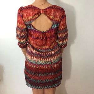 Colorful shift dress.